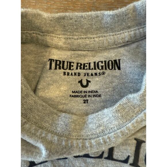 TRUE RELIGION Logo Tee T-Shirt Top Shirt Youth size 2T - Picture 3 of 5